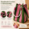 Boho Knit Bucket Handbag