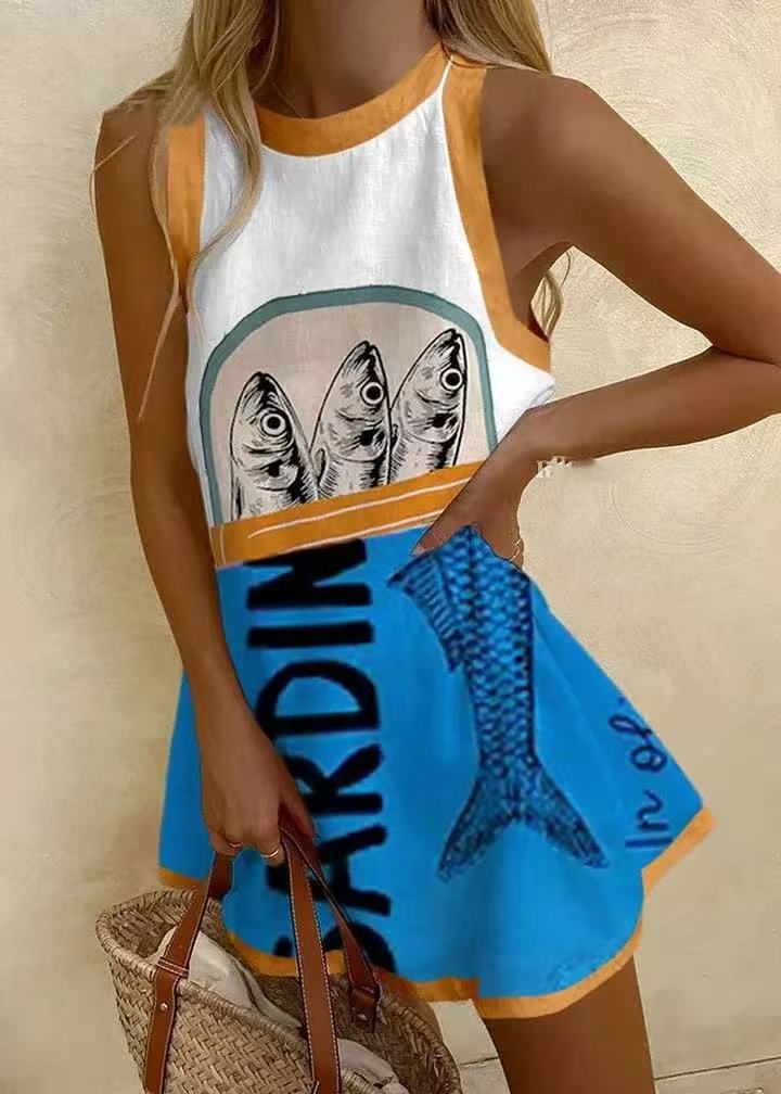 White / Blue / XL