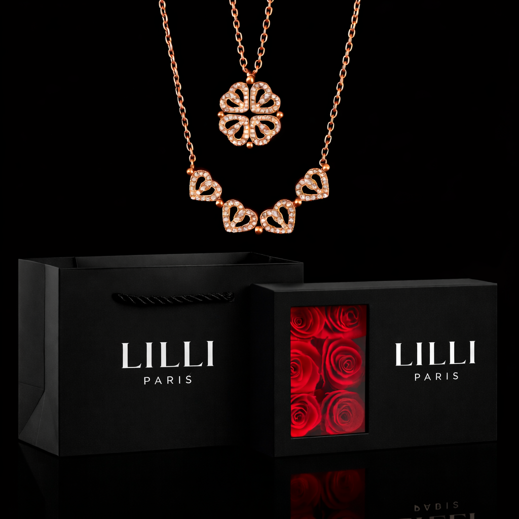 Rose gold / 6 Roses