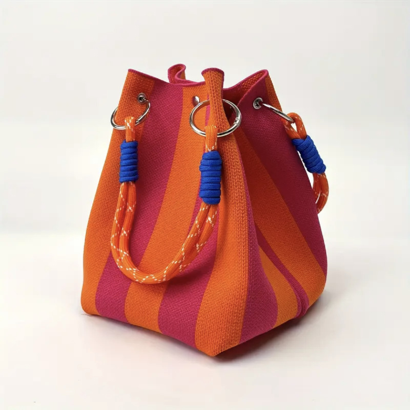 Rose Red Orange Stripe